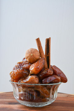 Glass Bowl Full Of Dates