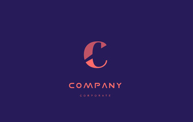 c company small letter logo icon design