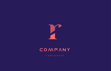 r company small letter logo icon design