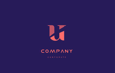 Obraz premium u company small letter logo icon design