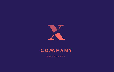 x company small letter logo icon design