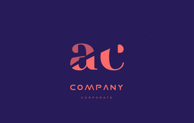 c a ac company small letter logo icon design