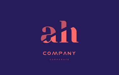 h a ah company small letter logo icon design