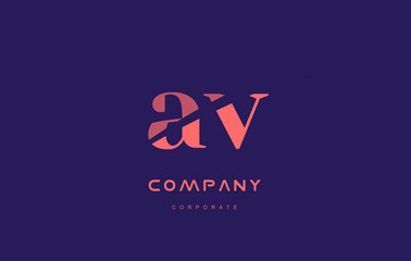 v a av company small letter logo icon design