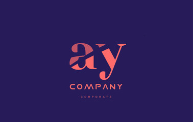 Fototapeta premium y a ay company small letter logo icon design