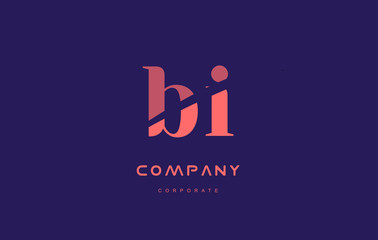 Fototapeta na wymiar i b bi company small letter logo icon design