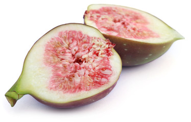 Fresh organic common fig sliced