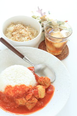 tomato chicken curry rice