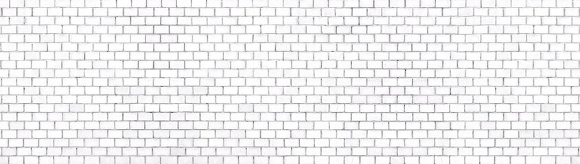 white brick wall panoramic background for design