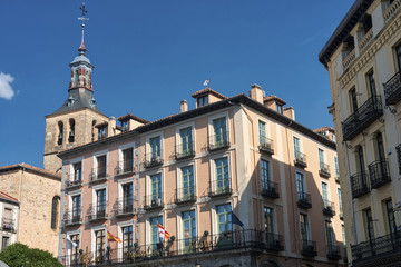 Fototapeta na wymiar Segovia (Spain): Plaza Mayor