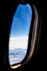 Window view from airplane.