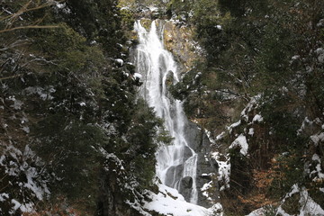 神庭の滝の雪景色