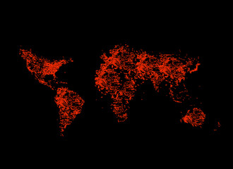 World map easy all editable