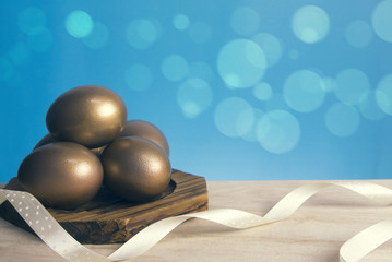 eggs and ribbon