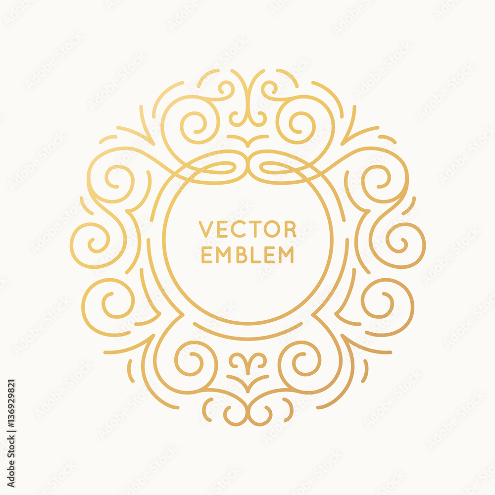 Aufkleber vector trendy linear frame with copy space for text