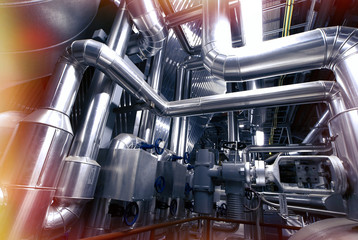 Industrial zone, Steel pipelines and cables