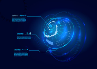 Futuristic interface infographics, HUD, vector background