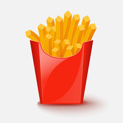 French fries potato. Vector illustration.