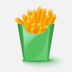 French fries potato. Vector illustration.