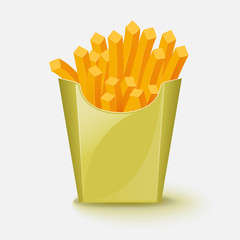 French fries potato. Vector illustration.