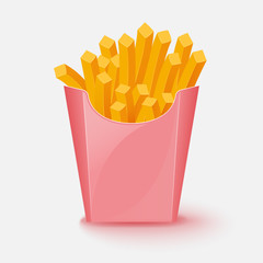 French fries potato. Vector illustration.