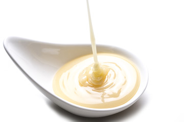 condensed milk isolated on a white background