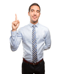 Winner young businessman