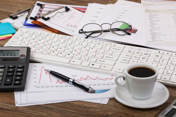 Business Objects in the office on the table