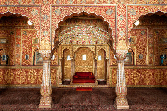 Audience Hall in Junagarh Fort, Bikaner, India