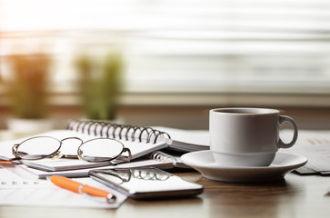 Business Objects in the office on the table