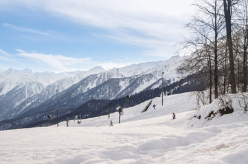 Fototapeta na wymiar Winter mountain landscape.