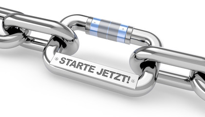 Starte jetzt!   / Chain / Metal / 3d