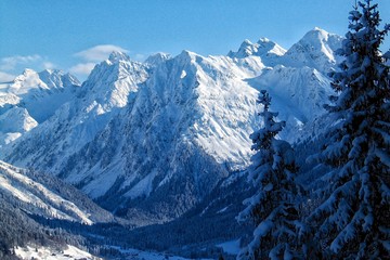 Landschaft im Skigebiet Davos Klosters