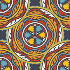 Vector seamless pattern ethnic style background. Vintage decorative texture for wallpapers, backgrounds and page fill. Indian, arabic motive.