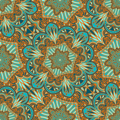 Seamless pattern ethnic style. Vintage decorative texture. Indian, arabic motive.