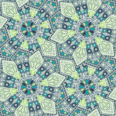 Seamless pattern ethnic style. Vintage decorative texture. Indian, arabic motive.