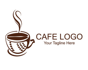 Cafe Logo with Pigeon Shape