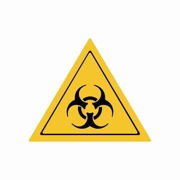 Biological hazard sign vector design isolated on white background
