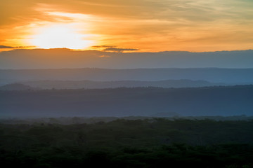 Scenic savannah sunset