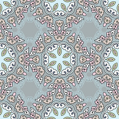 Seamless pattern ethnic style. Vintage decorative texture. Indian, arabic motive.