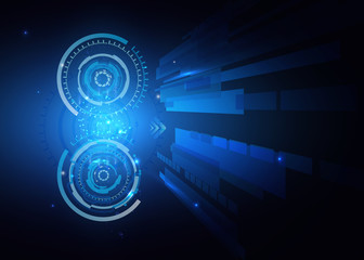 Futuristic technology HUD vector background, techno circle, sci-fi background. Eps10