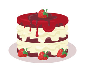 Bon Appetit. Festive Cake Web Banner. Chocolate
