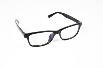 Fototapeta premium Black Eye Glasses Isolated on White