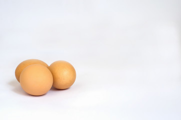 eggs on white background