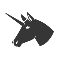 Unicorn Head Icon. Logo Sign. Vector