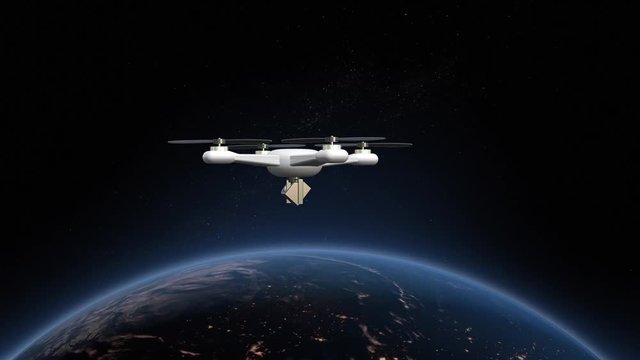 drone au dessus de la terre