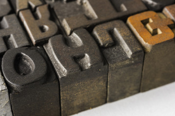 Vintage wooden letterpress