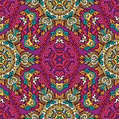 Vector seamless pattern ethnic style background. Vintage decorative texture for wallpapers, backgrounds and page fill. Indian, arabic motive.