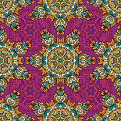Vector seamless pattern ethnic style background. Vintage decorative texture for wallpapers, backgrounds and page fill. Indian, arabic motive.