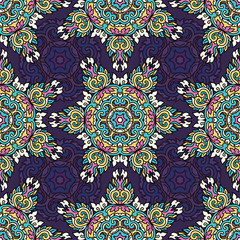 Vector seamless pattern ethnic style background. Vintage decorative texture for wallpapers, backgrounds and page fill. Indian, arabic motive.